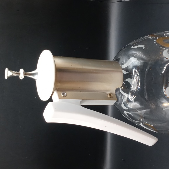 Vintage MCM Colony Glass Coffee Heatproof Carafe White and Gold - Picture 3 of 9